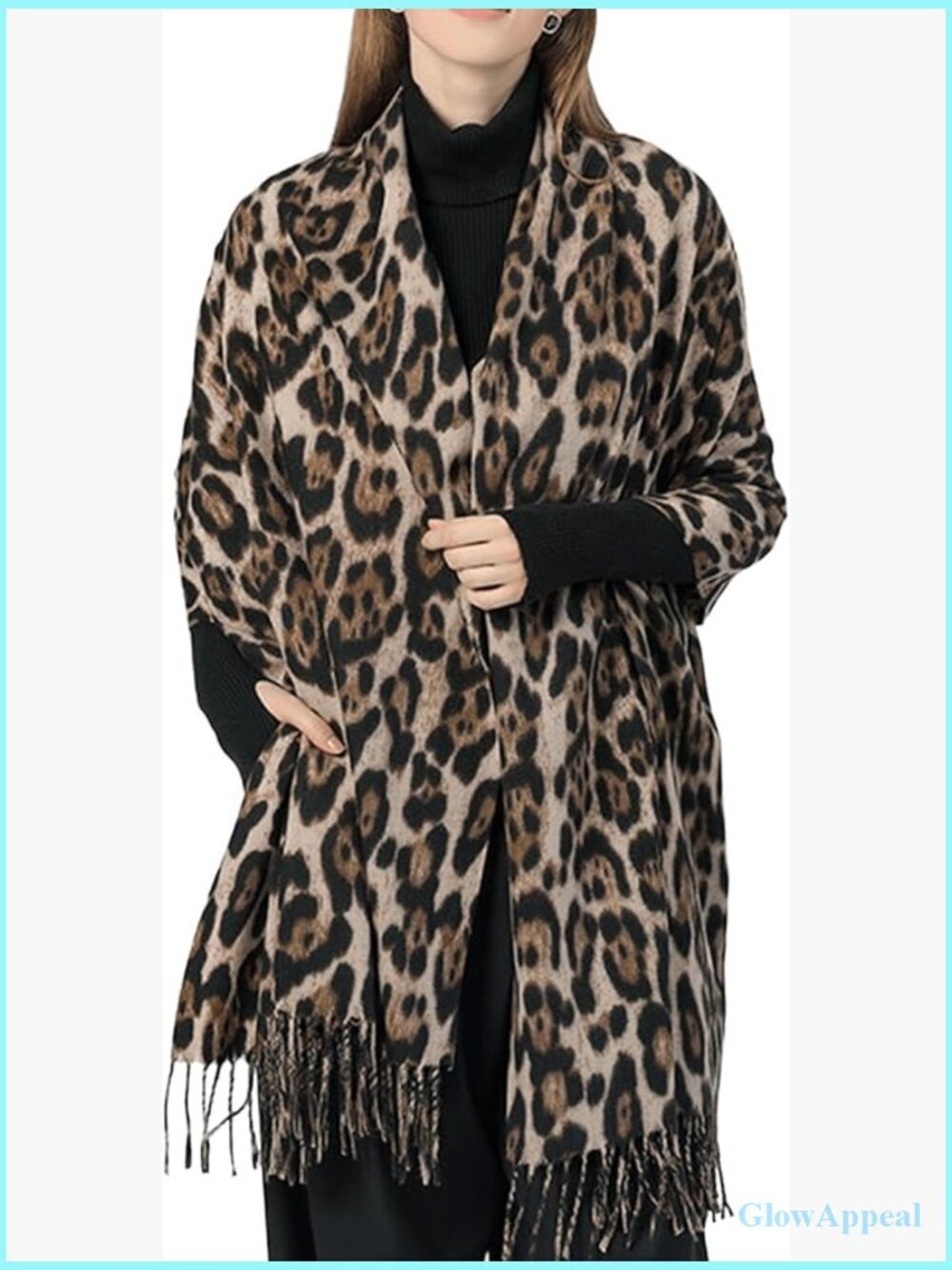 Large Cashmere Feel Fringe Wrap Shawl Blanket Scarf All Season Warm Soft Ladies
